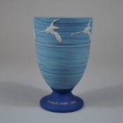 Wedgwood Signed Limited Edition Marbled Jasperware Bermuda 400th Anniversary Goblet