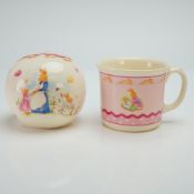 Two Royal Doulton Bunnykins Money Ball and Mug