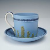 2pc Wedgwood Lord Wedgwood Collection Tricolor Jasperware Cup and Saucer