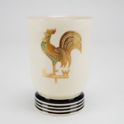 Wedgwood by Keith Murray Earthenware Cocktail Cup with Rooster Motif