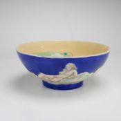Francis McCarthy Signed Studio Pottery Bowl with Painted Nude Figures