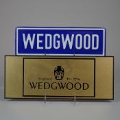 2pc Wedgwood Retail Advertising Display Signs