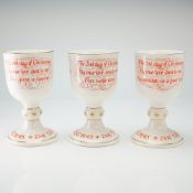 Trio of Royal Doulton The Twelve Days of Christmas Goblets