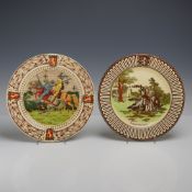 2pc Royal Doulton King Arthur's Knights and Royal Eglinton Plates