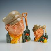 2pc Royal Doulton Character Jugs, The Gardener D 6630 & D 6634