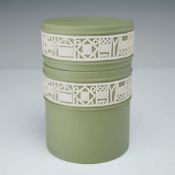 Wedgwood Sage Green Jasperware Modernist Lidded Box