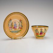 2pc Wedgwood Peasant Pattern Earthenware Cup and Saucer