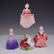 Collection of Four Royal Doulton Glazed Figurines, Harradine Child Classics