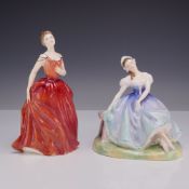 Two Royal Doulton Bone China Figurines, Innocence HN2842 and Giselle HN2139