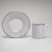 2pc Jasper Conran for Wedgwood Blue Pinstripe Cup and Saucer Set