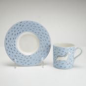 2pc Wedgwood Eric Ravilious Persian Ponies Bone China Cup and Saucer Set