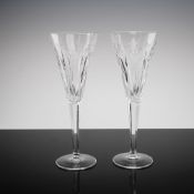 A Pair of Waterford Crystal Millennium Series Love Champagne Flutes