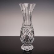Slovenian 24 percent Lead Crystal Clear Cut Flower Vase