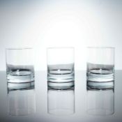 3pc Luigi Bormioli Classico Double Old Fashioned Glasses