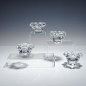4pc Heisey Glass Crystolite Candle Holder