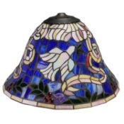 Tiffany Style Lamp Shade with Dove and Ribbon Motif