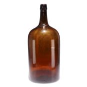 EHE Co. Large Amber Glass Demijohn Bottle