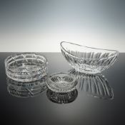 Three Pieces of Cut Lead Crystal Tableware in the Style of Godinger Dublin