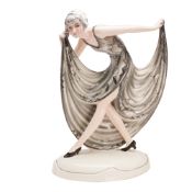 Goldscheider Figurine by Josef Lorenzl, Dancer in a Stooped Pose