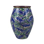 Wedgwood Arts and Crafts Hand Painted Luster Vase Designed by Louise Powell