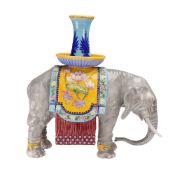 Royal Doulton Prototype Figurine Candlestick, Elephant