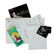 1996 Disney Animation Celebration Workshop Folder, Guide Map, and Flip Books