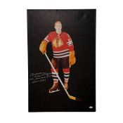 Bobby Hull Hockey Legend Autographed Wall Print JSA Cert.