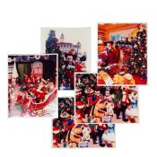 5pc Original Walt Disney World Characters Christmas Celebration Press Photographs