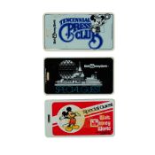 3pc Walt Disney Productions Special Guest and Press Club Luggage Tags