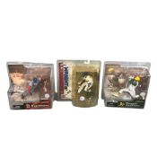 Three McFarlane Toys MLB Figurines in Boxes, Bob Gibson, David Wright, and Reggie Jackson