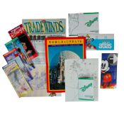 Assortment of Vintage Walt Disney World Guide Maps and Cast Atlas with Rare Underground Tunnel Map