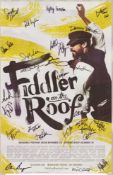 Fiddler on the Roof, Original Broadway Theatre Poster, Signed by Danny Burstein and Cast