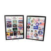 Two Framed US Presidential and Congressional Campaign Button and Pin Collections, 1996-2000