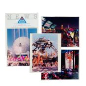 5pc Original Walt Disney World Tomorrowland and George Lucas Press Photos and Releases