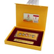 Beijing 2008 Olympics Mascot Gold Plated Bar