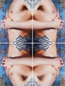 A Contemporary Framed Color Photographic Print of a Male Torso