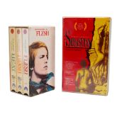 Rare Andy Warhol Cult Cinema VHS Collection Including Flesh, Trash & Heat and Derek Jarman's Sebasti