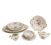 8pc Charles Ahrenfeldt Limoges Porcelain Serving Piece Grouping in the Normandie Pattern