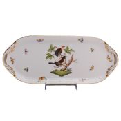 Herend Rothschild Bird Hand-Painted Porcelain Sandwich Tray