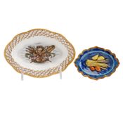 2pc Wedgwood and W. Allen Miniature Ceramic Dishes