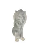 Lalique Frosted Crystal Lion