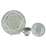 Wedgwood Hand-Painted Earthenware Tea Trio, Sage Green