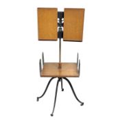 R.M. Lambie Victorian Oak and Cast Iron Adjustable Dictionary Stand