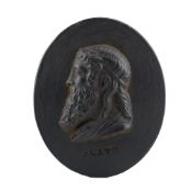Wedgwood Black Basalt Portrait Medallion of Plato