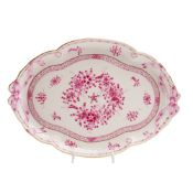 Herend Hand-Painted Porcelain Floral Pattern Oval Serving Platter