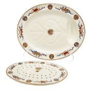 Wedgwood Ironstone Tree-and-Well Platter and Matching Mazarine