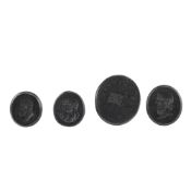 4pc Wedgwood Black Basalt Medallion and Intaglios