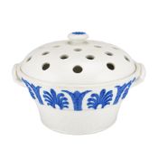Wedgwood White Jasperware Potpourri Bowl and Cover