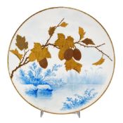 Wedgwood Gilded Foliage Bone China Cabinet Plate