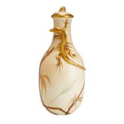 Wedgwood Gilded Lidded Vase with Applied Lizard